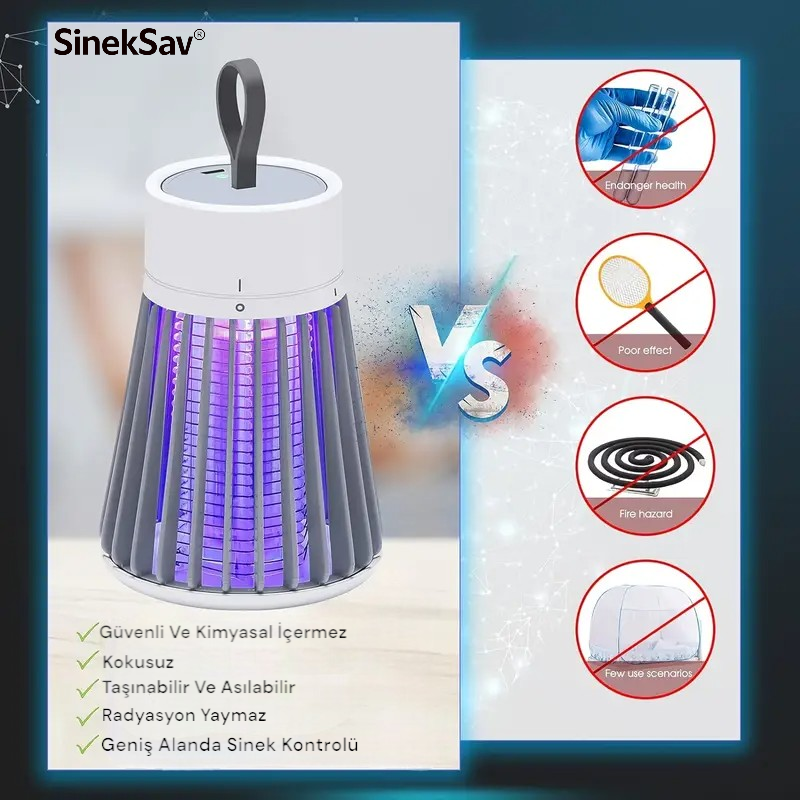 SinekSav® Mor Işıklı Sinek ve Sivrisinek Kapanı