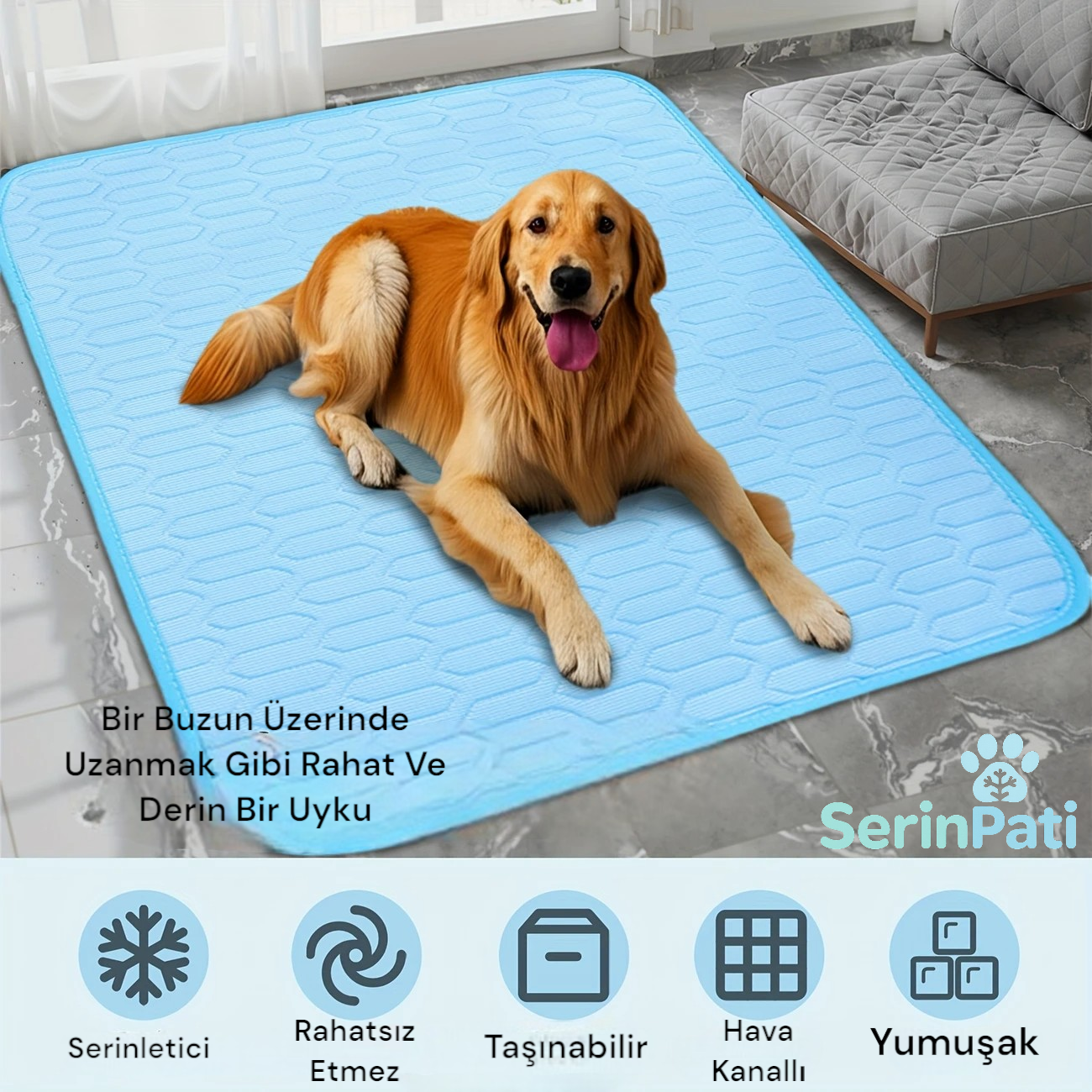 SerinPati® - Evcil Hayvanlar İçin Soğutucu Ped 70x50