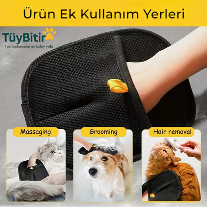 TüyBitir® Evcil Hayvan Tüyü Temizleme Eldiveni 1 ALANA 1 BEDAVA!!!!